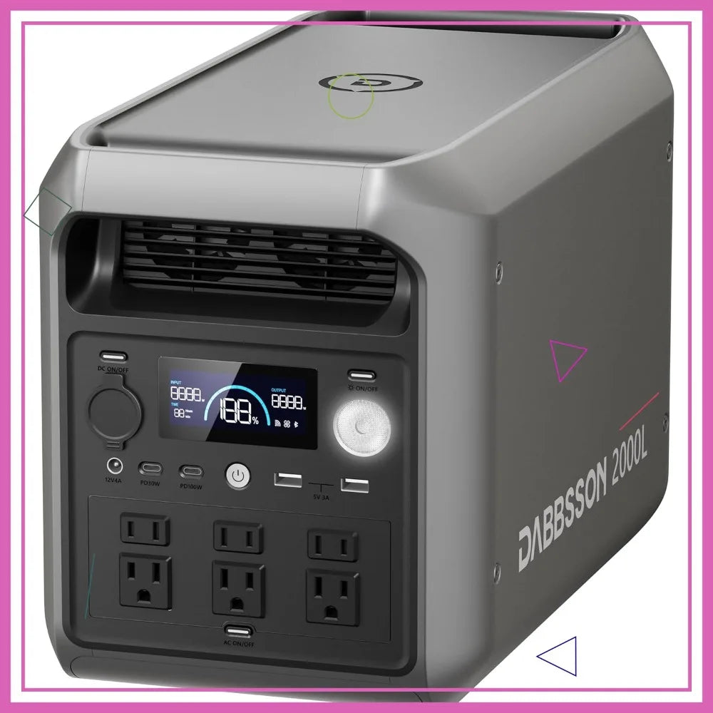 3300W Portable Power Station 2048Wh LiFePO4 Solar Generator for Camping Home RV