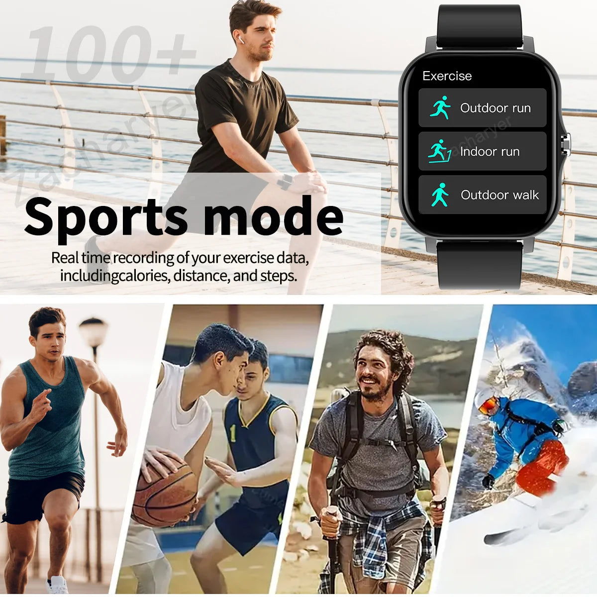 Men's wireless calling watch, sports and fitness, outdoor multiple sports modes, outdoor smartwatch
