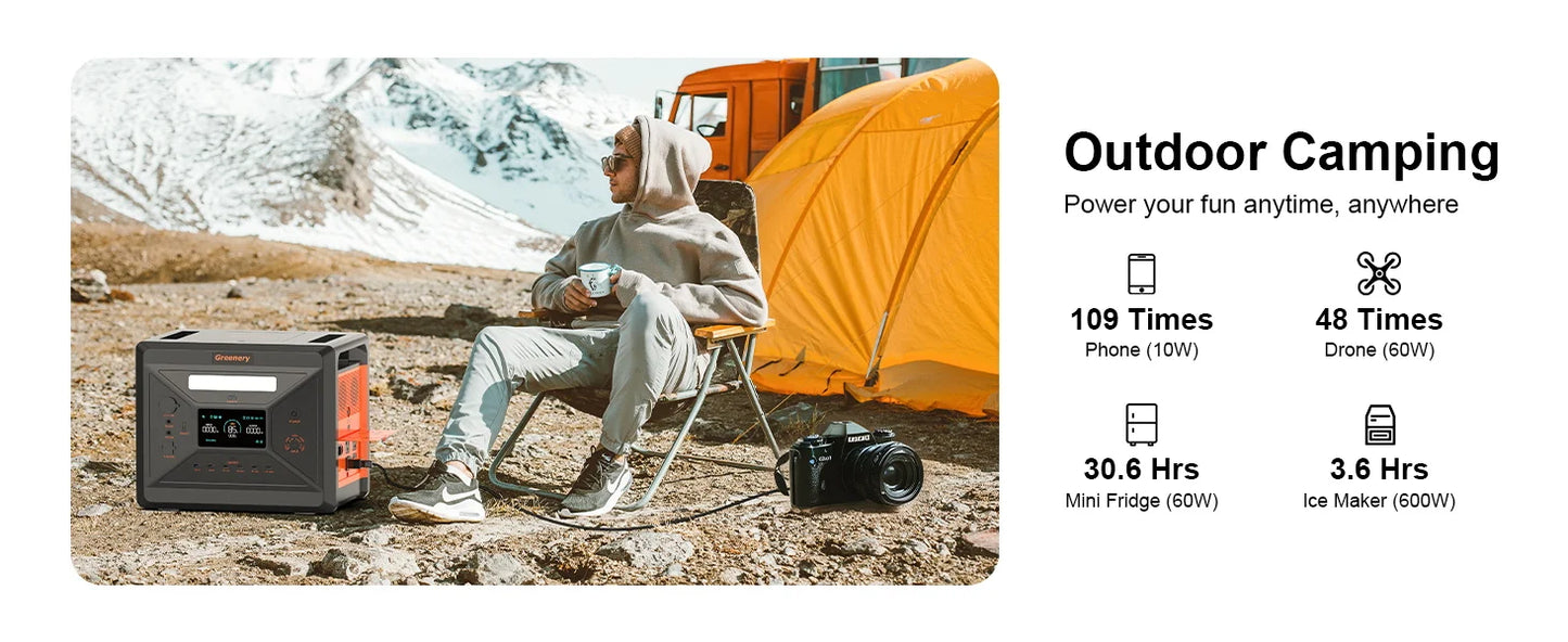 Greenery G2500 2400W MPPT Portable Solar Generator For RV