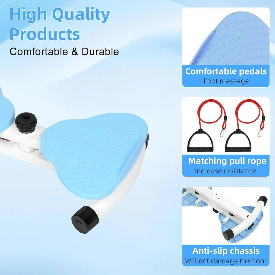 Waist Twister Machine, Adjustable Exercise Twist Board – Noiseless Ab Twister for Belly Fat & Core Workout – 300 lbs Capacity Wa