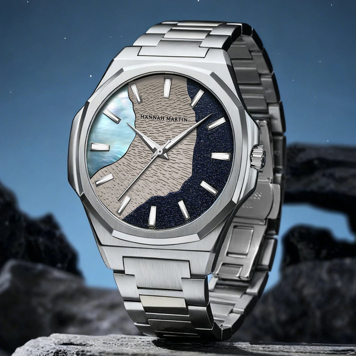 Men Watches Quartz Movement 40mm Stainless Steel Black Clock UltraThin Japanese Quartz Movement Gift 1Set Men Watch Reloj Hombre