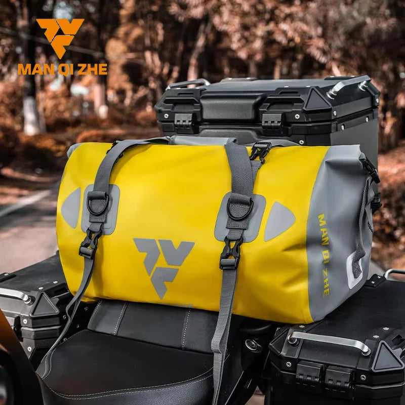 FEHER Motorcycle Tail Bag Expandable 40L & 60L Large Capacity Tear-resistant Waterproof Riding Seat Bags for Motorcycle Travel