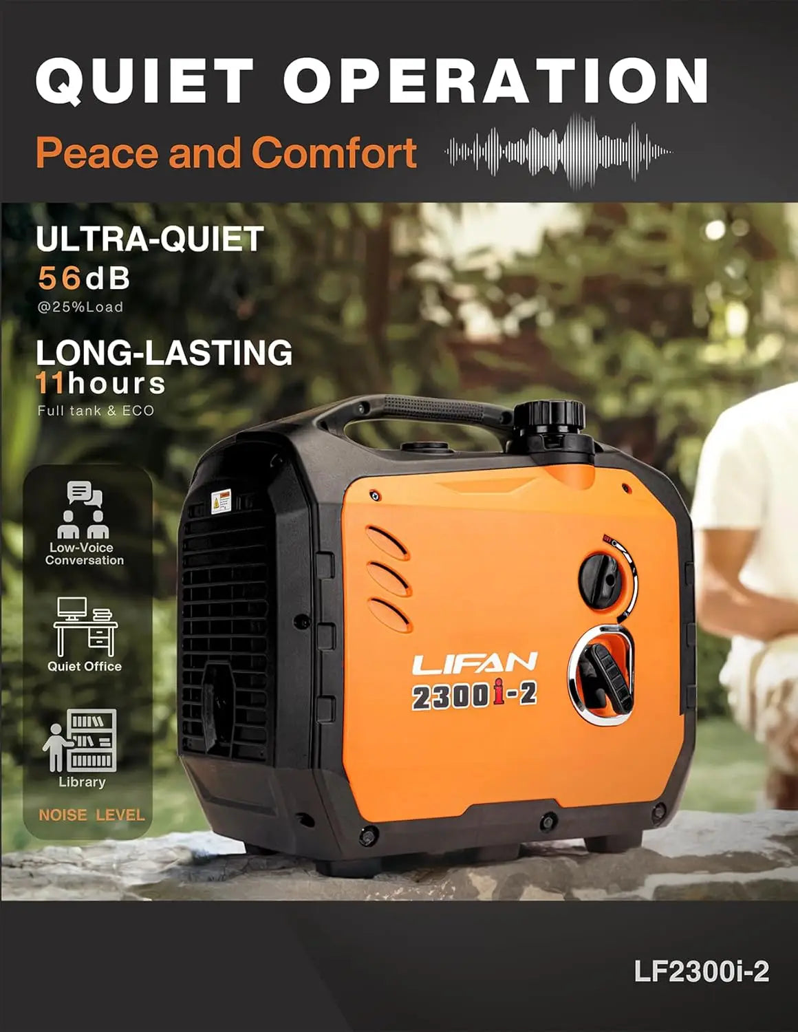 XMSJ 2300W Inverter Generator Portable Quiet Fuel Efficient Power