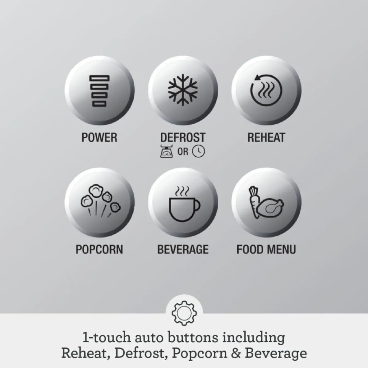 Compact Wave Microwave Oven Soft Close Countertop Silver Design for Small Kitchen