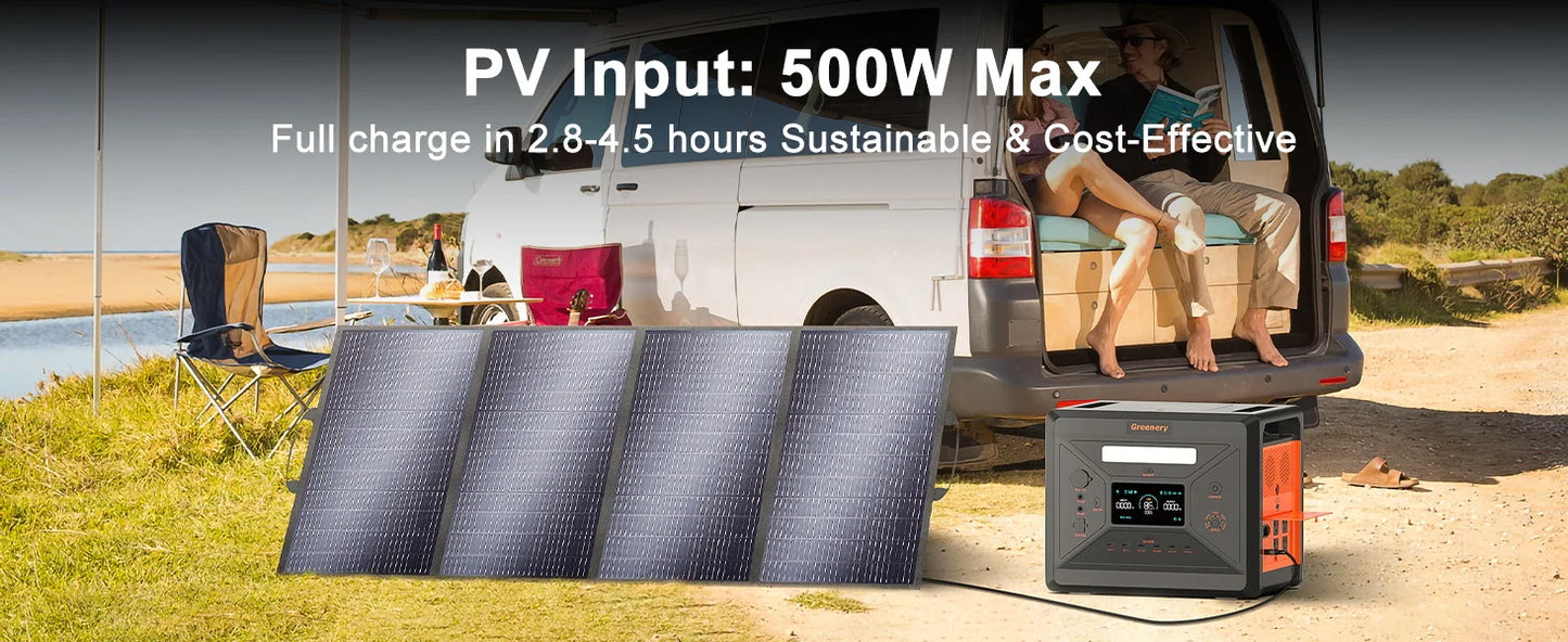 Greenery G2500 2400W MPPT Portable Solar Generator For RV