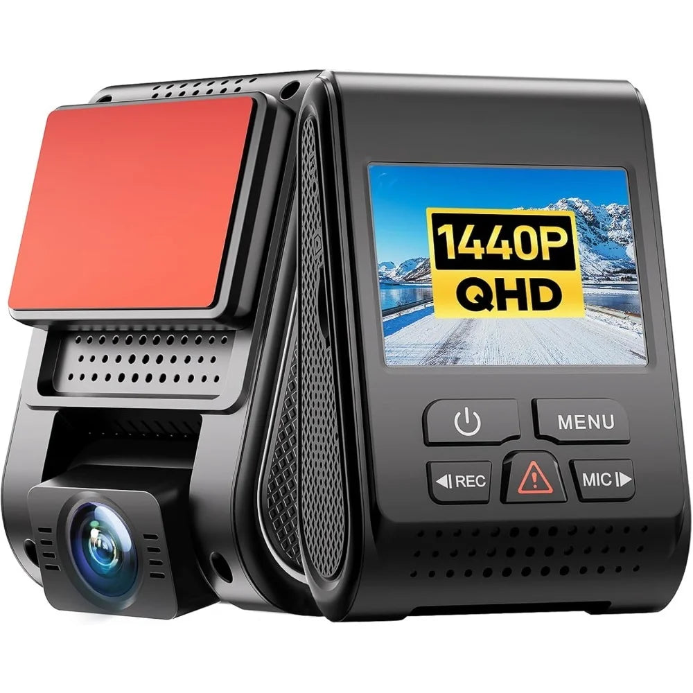 2K Dash Cam 1440P 60FPS Front Car Camera 5MP STARVIS Sensor 140 Degree Wide Angle GPS Parking Mode HDR Motion Detection