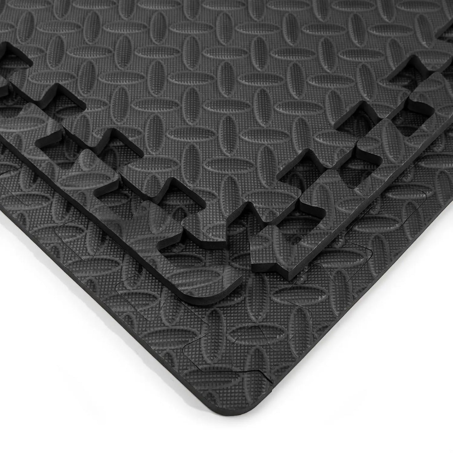 EVA Foam Interlocking Puzzle Exercise Mats, 24x24 Inch, 0.5 Inch Thick, Pack of 6 for Gym Flooring and Workouts