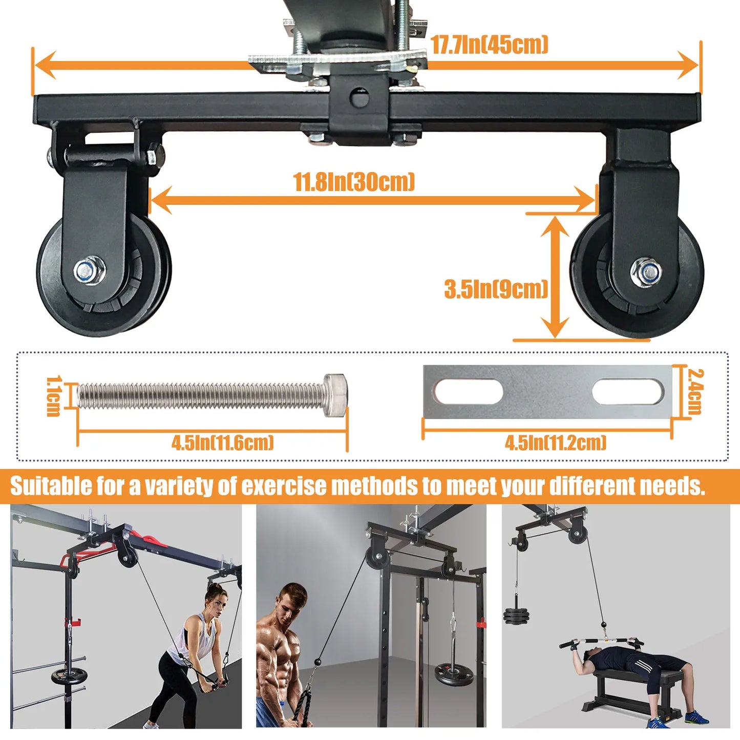 Upgraded Cable Pulley System, LAT Pull Down Machine for Home Gym Equipment,System for Strength Training Power Cages, Power Racks