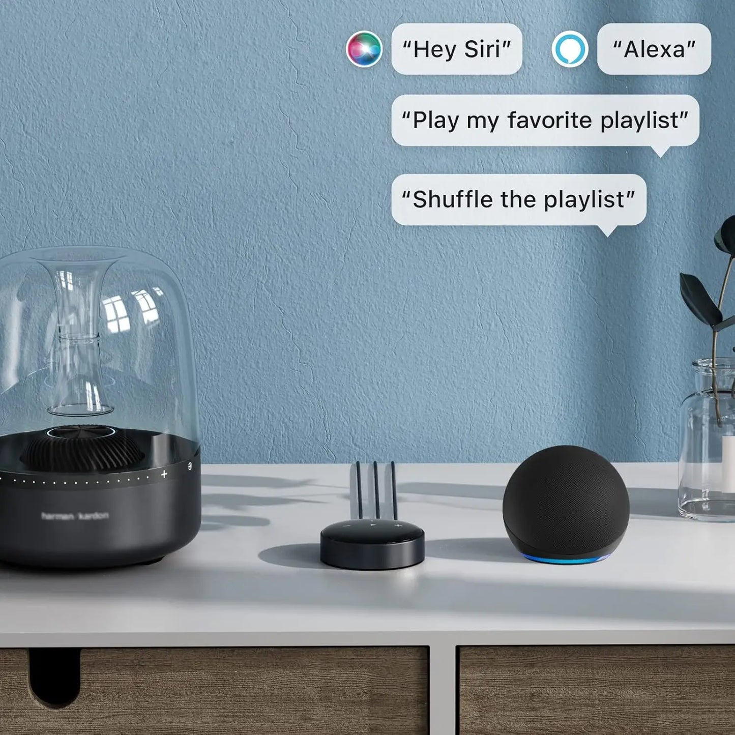 2 Wireless Audio Streamer, Multiroom Stereo, Preamplifier, Works with Alexa and Siri Voice Assistants, Stream Hi-Res Audio