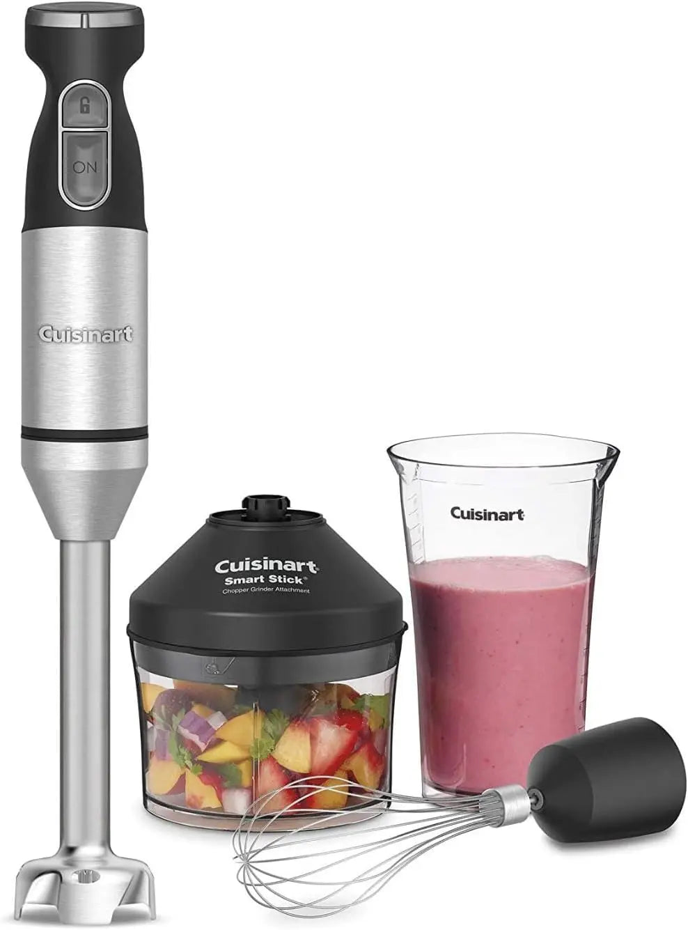 Compact Variable Speed Hand Blender with Stainless Steel Blades, Cordless Immersion Mixer for Smoothies, Soups, and Purees