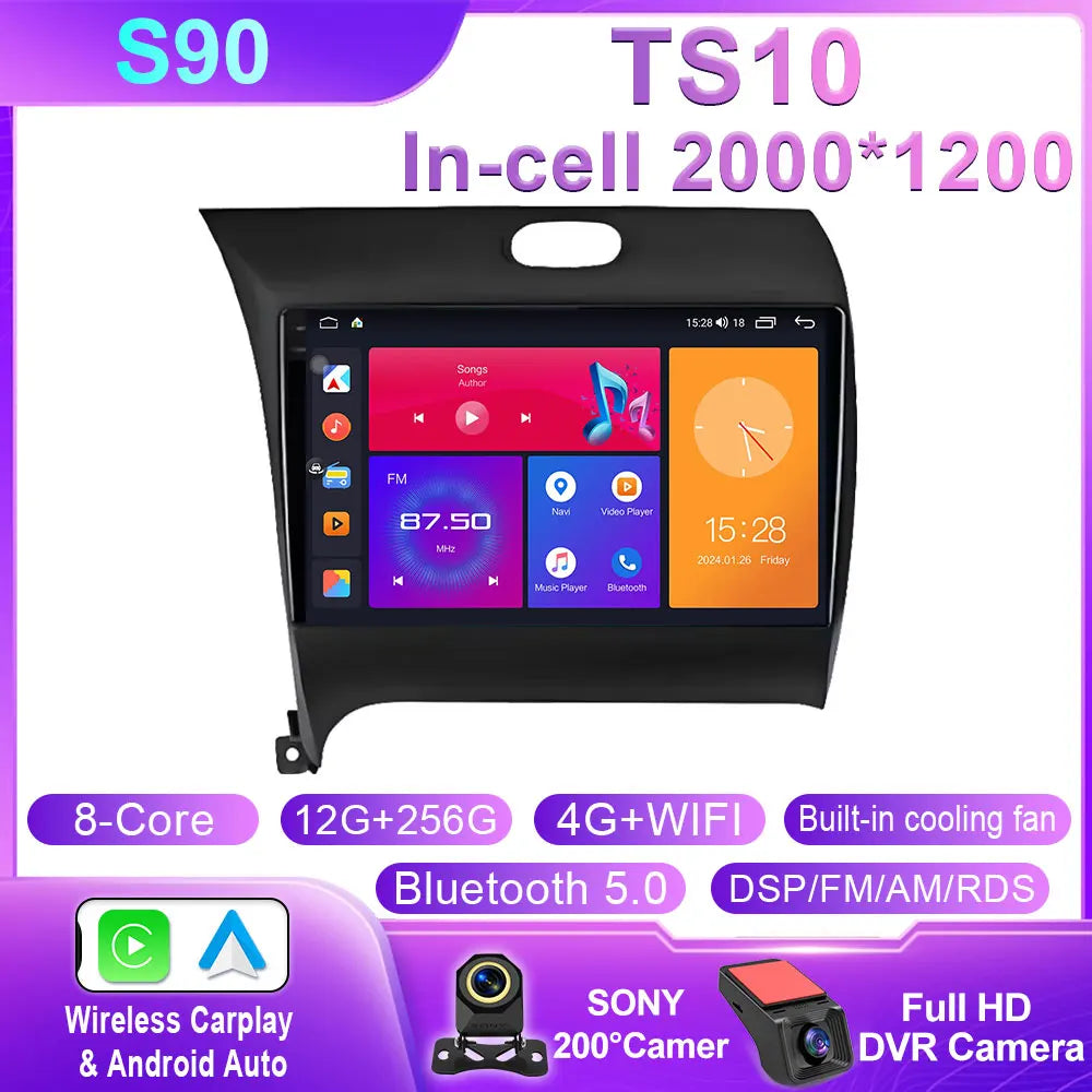 Android 14 For Kia Cerato 3 K3 Forte 2013 2014 2015 2016 2017 2018 Car Auto Radio Multimedia Player Navigation GPS NO 2din DVD