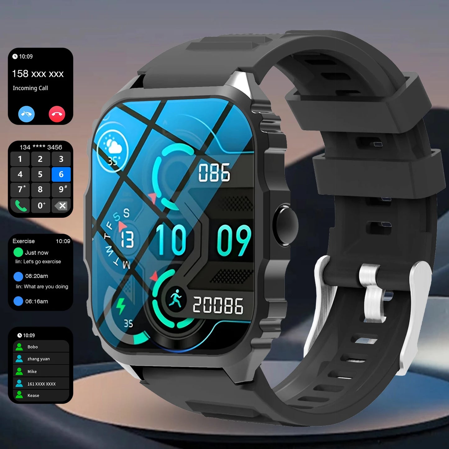Smart Watch Men Women Wristwatches Smart Watch Message Fitness Monitor Bracelet Birthday Gift Electronic Clock for Android IOS