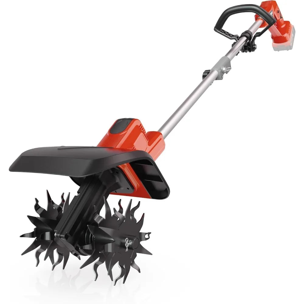 Cordless Tiller Cultivator for Milwaukee 18V Battery(Tool Only),Electric Garden Tiller w/360 RPM, 9In Tilling Width