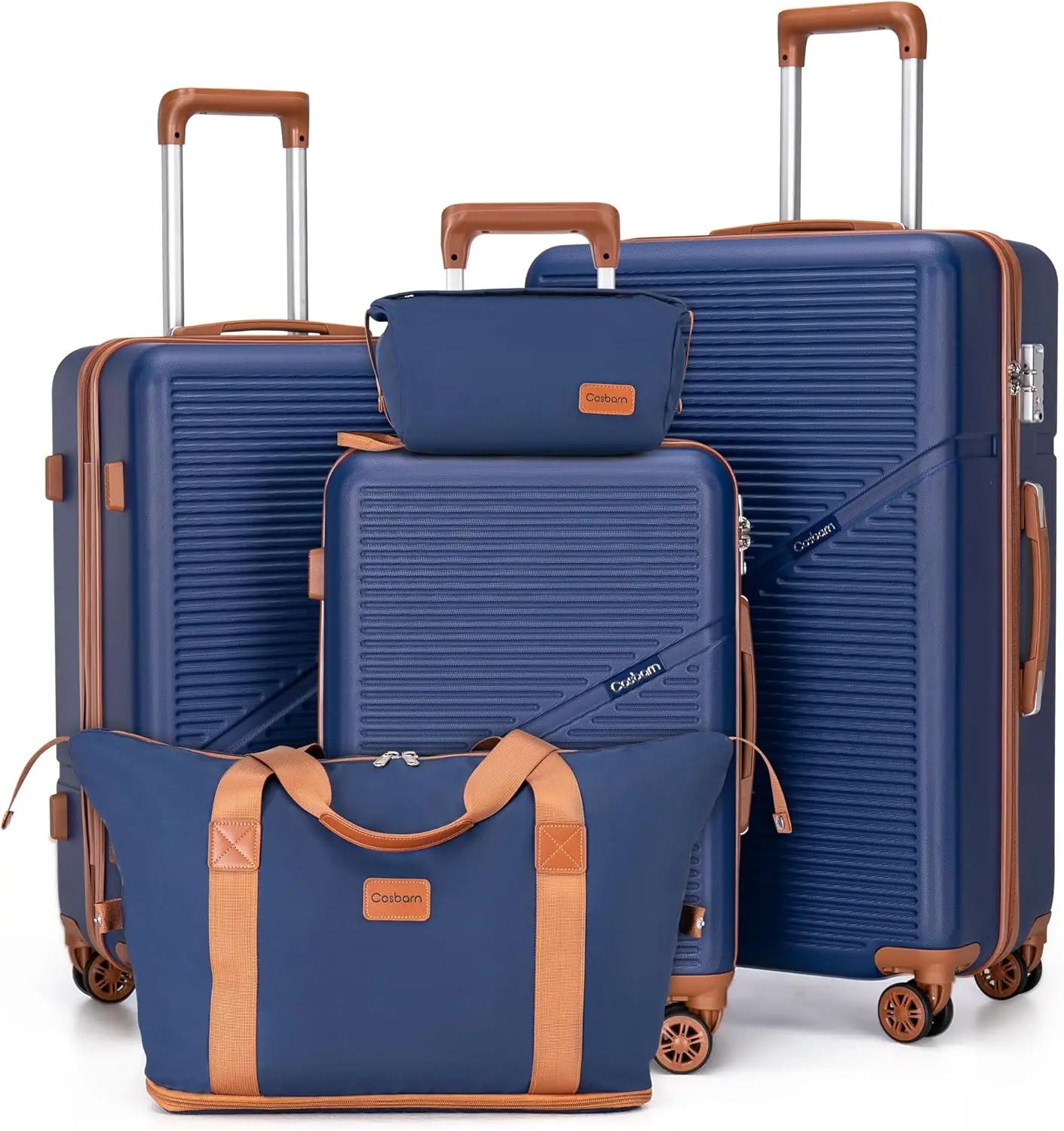 Luggage Sets 5 Piece Suitcases with Wheels, Suitcase Set ABS Hard Case Luggage with TSA Lock Spinner Wheels Durable Travel