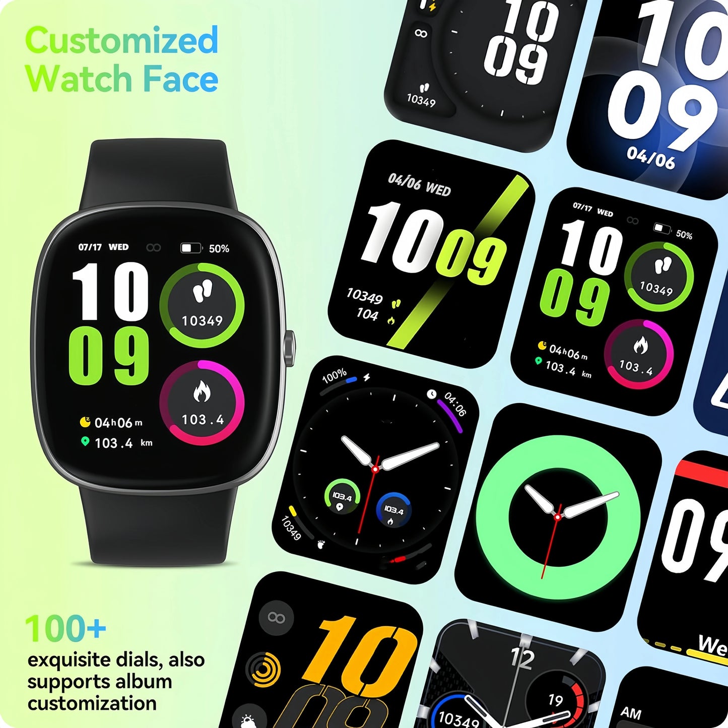 Smart Watches for Men Women Sleep Tracking,46mm,1.3oz,Step Calorie Counter Fitness Watch Activity Trackers Pedometer for iPhone