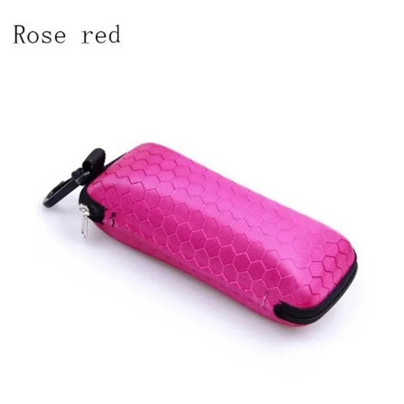 New Honeycomb Zipper Glasses Case portable Sunglasses Case Zipper Bag Hard Eye Glasses Case Glasses  box Urn Urn necklace