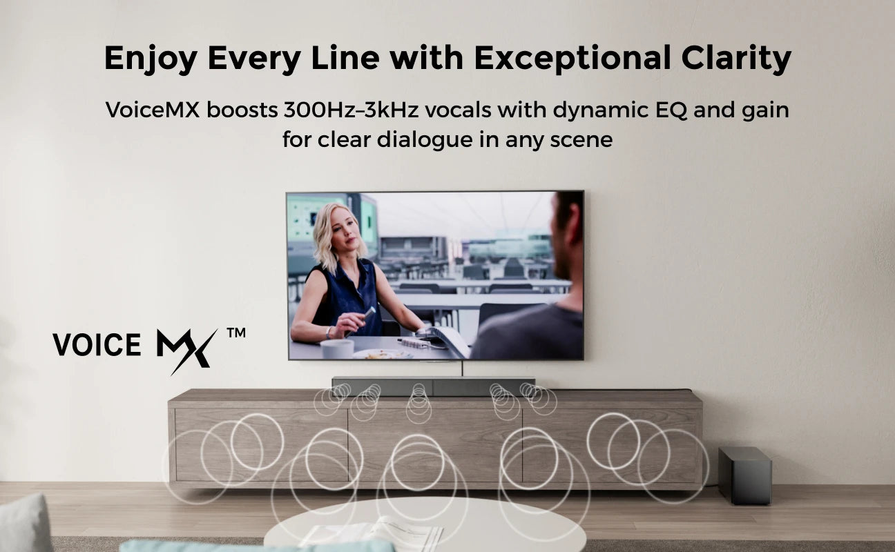 ULTIMEA 340W 5.1CH Surround Sound Bar with Dolby Atmos and Subwoofer, VoiceMX,BassMX, APP Control, Home Theater Soundbar Speaker