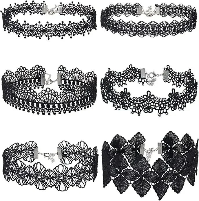 Lady Chokers Leaf Tassel Women Neck Jewelry Accessory Girl Lace Gothic Vintage Sexy Fashion Velvet Rose Beads Flower Necklace