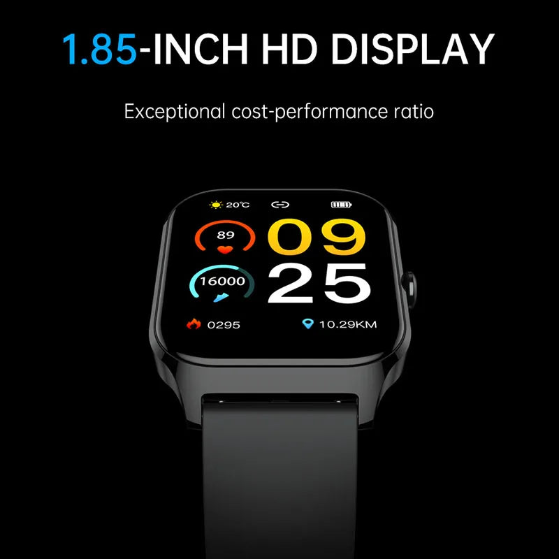 Smart Watch, 1.85" Sports Watch for IP68 Waterproof, 110+ Sport Modes, Fitness Activity Tracker, Ultra Thin Watch.