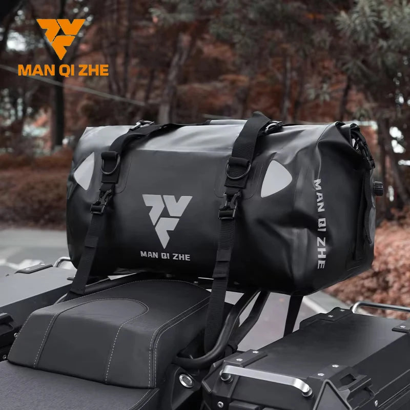 FEHER Motorcycle Tail Bag Expandable 40L & 60L Large Capacity Tear-resistant Waterproof Riding Seat Bags for Motorcycle Travel