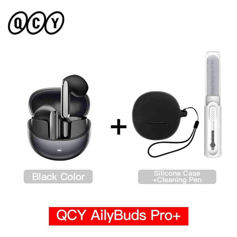 QCY HT10 AilyBuds Pro+ ANC Wireless Earphones Hi-Res Audio with LDAC 6 Mic AI HD Call Headset Bluetooth 5.3 Dual Connect Earbuds
