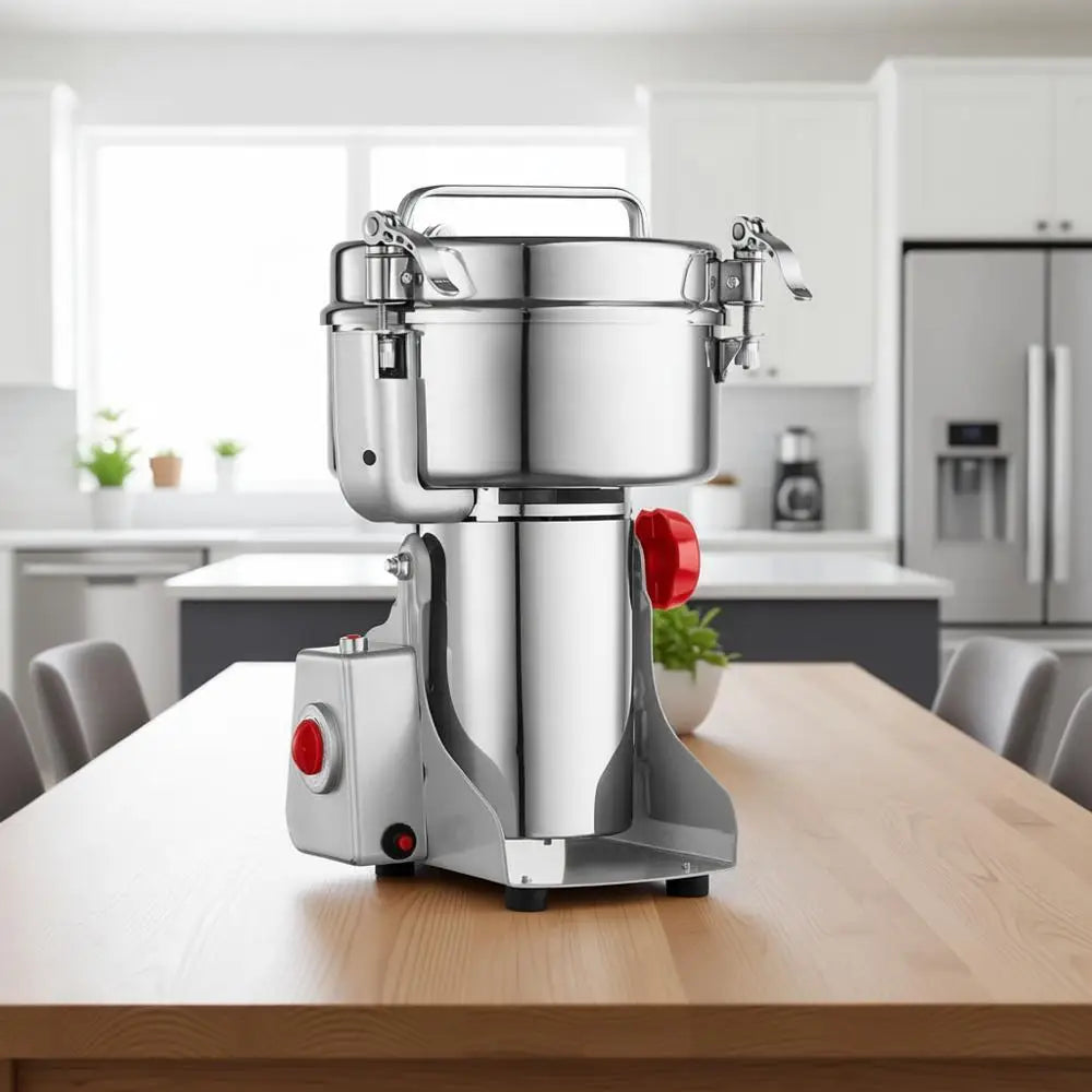 2000g Electric Grain Mill Grinder, High Speed 3400W Commercial Spice Grinders, Stainless Steel Pulverizer Powder Machine for Dry