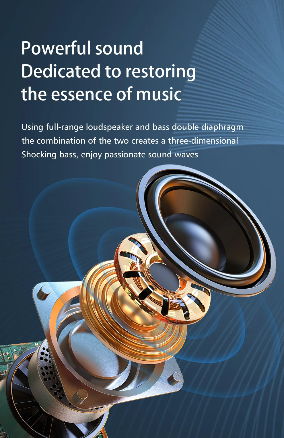 Zealot S49 20W Portable Ourdoor Wireless Subwoofer Speaker,Waterproof IPX 6,Dual Pairing,3600mAh Battery, 12 Hours Playtime