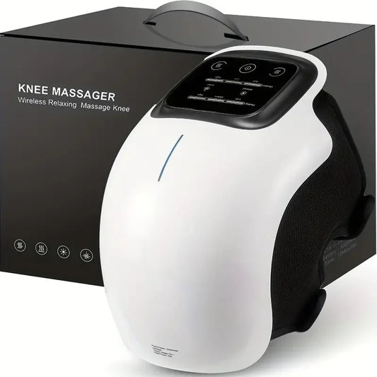 Wireless Knee Massager with 3 Heating Levels, LED Screen - Portable  Massager for Knees, Elbows, Shoulders