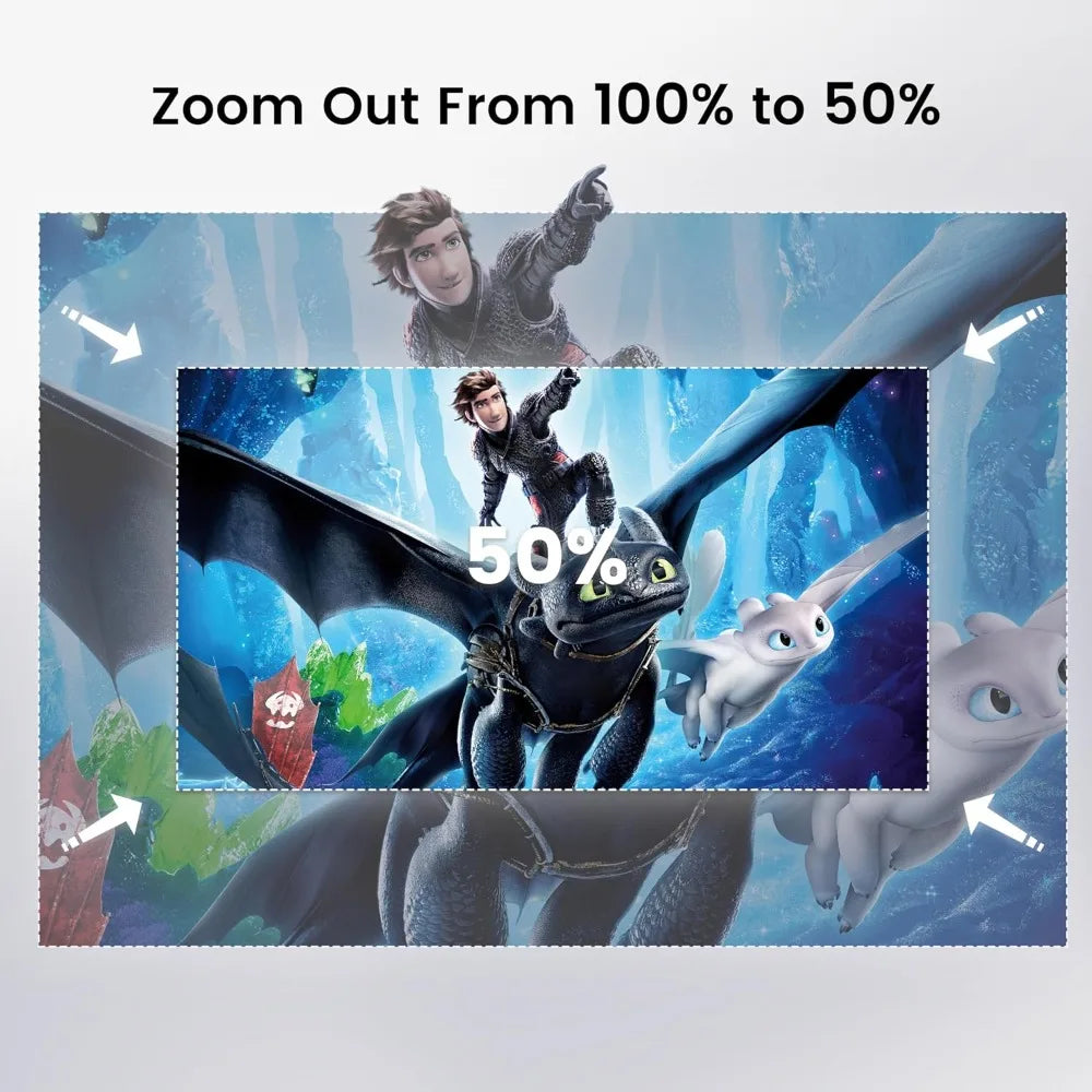 Mini Projector, Projector with WiFi and Bluetooth,PUTRIMS 1080P Support Portable Projector 145° Rotatable Electric Focus