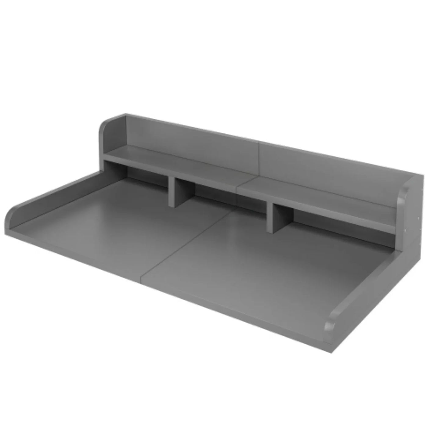 Washer Dryer Laundry Countertop With 2-Tier Storage Shelf & Edge Rails, Laundry Over Washing Top Protector For Washer And Dryer