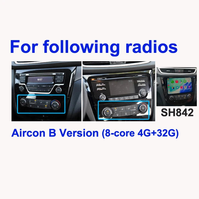 SINOSMART Android GPS for Qashqai J11 X-Trail T32 Rogue 2014–2021 Without OEM 7-Inch Screen Support CarPlay AndroidAuto