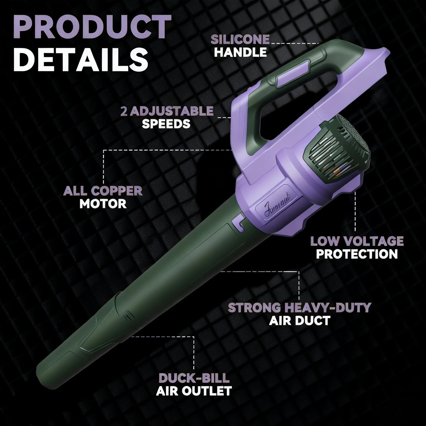 Cordless Leaf Blower Compatible With 20V Max Battery 500CFM