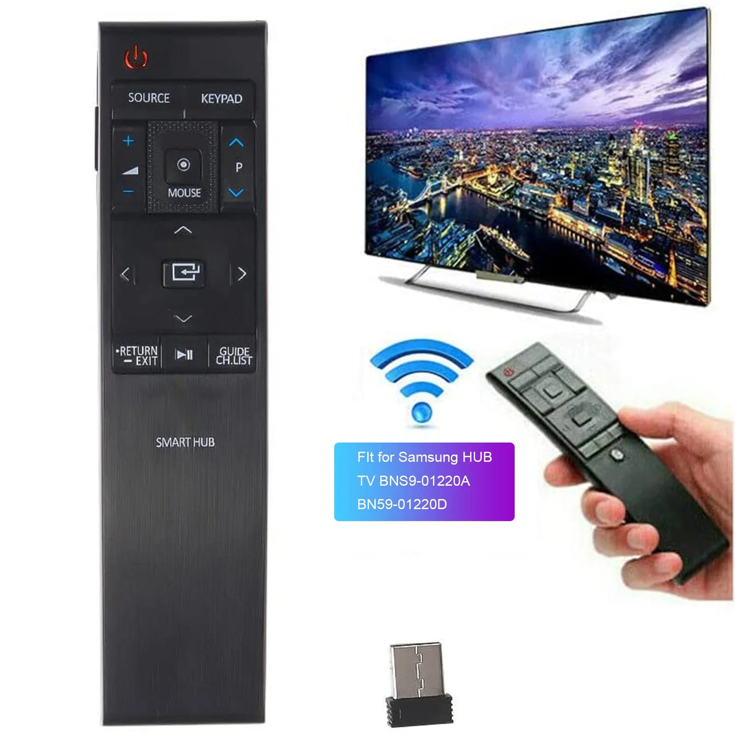 Smart Remote Control Replacement For Samsung HD 4K Smart TV BN59-01220A BN59-01220E BN59-01220G BN59-01220D BN59-01220J
