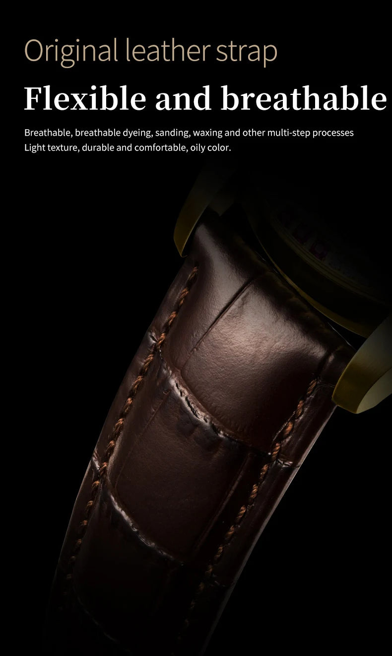 JSDUN High Quality Men Watch Tourbillon Movement Automatic Mechanical Watch Waterproof Luminous Original Luxury Male Wristwatch