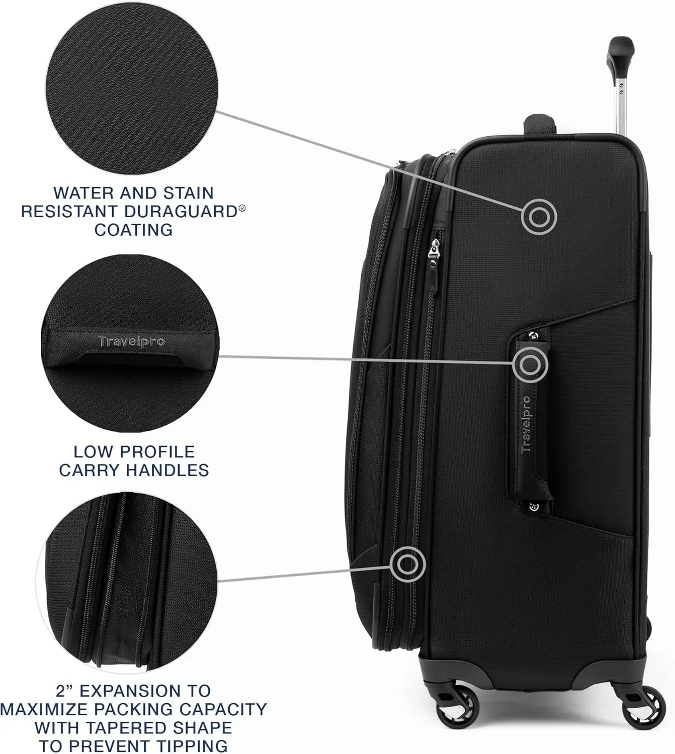 Travelpro Maxlite 5 Softside Expandable Luggage with 4 Spinner Wheels, Lightweight Suitcase, Men and Women