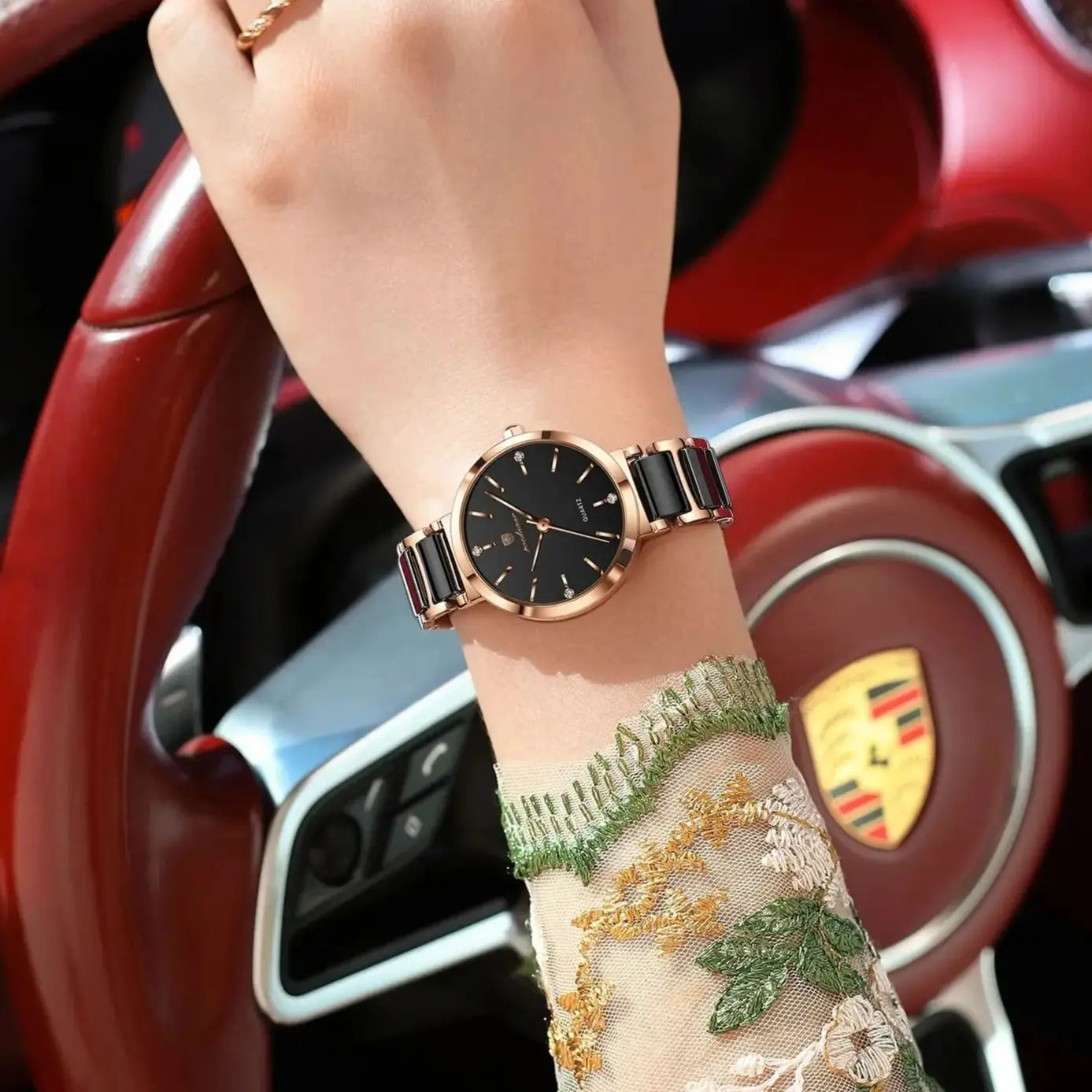 POEDAGAR Top Diamond Luxury Watch For Woman High Quality Waterproof Ladies Quartz Watch Stainless Steel Women Watches Female+Box