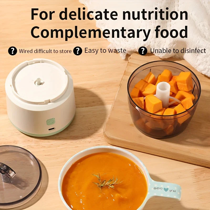 Multifunctional Food Processor - Cordless Electric Meat & Vegetable Grinder, Chopper, Meat Grinder, Dicer - Portable Mini Food M