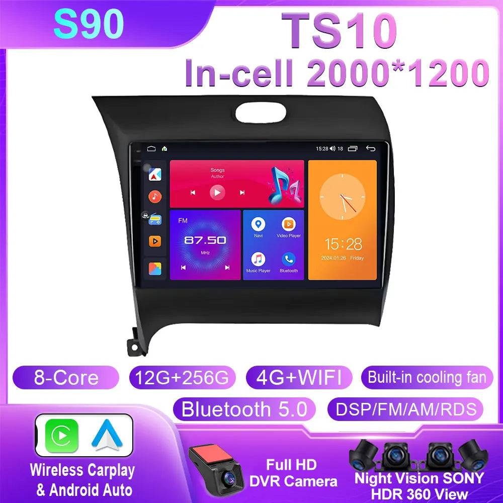 Android 14 For Kia Cerato 3 K3 Forte 2013 2014 2015 2016 2017 2018 Car Auto Radio Multimedia Player Navigation GPS NO 2din DVD
