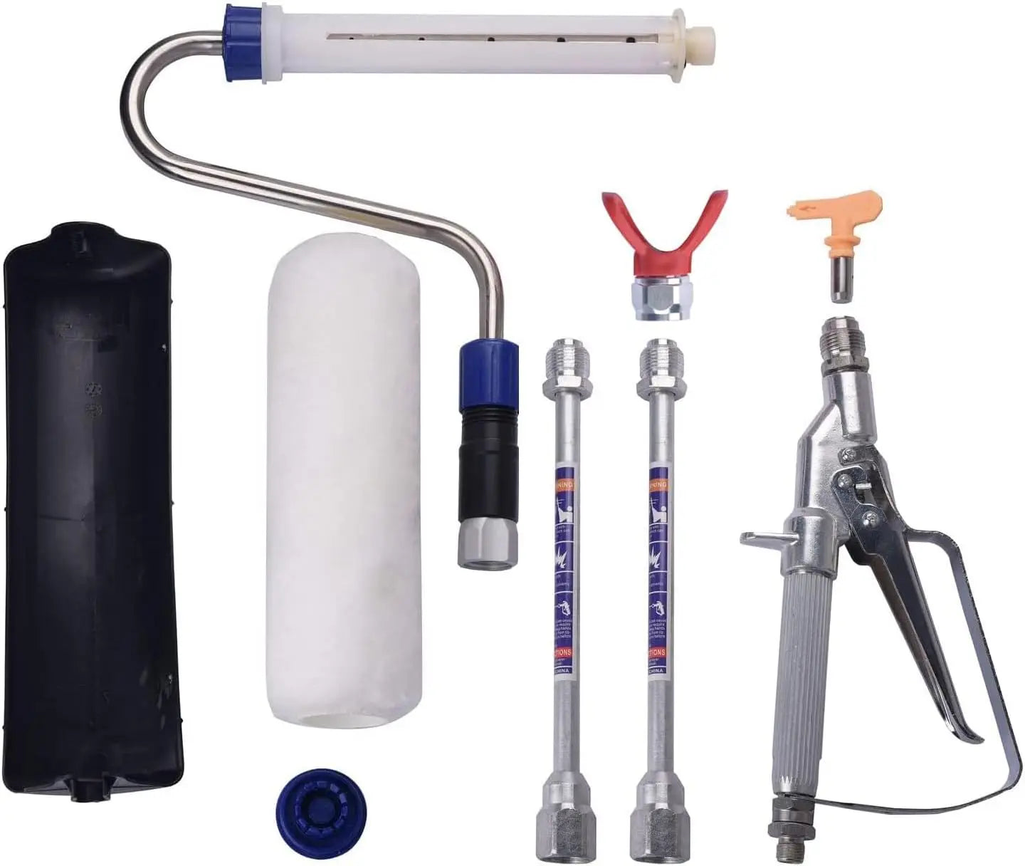 Airless Paint Spray Roller Attachment Kit with High Pressure Wand and 10-Inch Extension for Airless Paint Sprayers