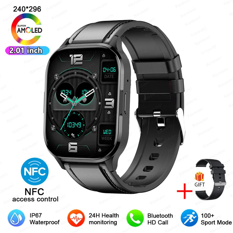 2026 Fashion Women Watch Ultra Smart Watches 2.01"AMOLED Full Touch Screen Call health Sport Smartwatch For Android IOS Ladies
