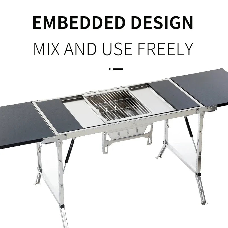 IGT Outdoor Stainless Steel Folding Charcoal Grill Portable