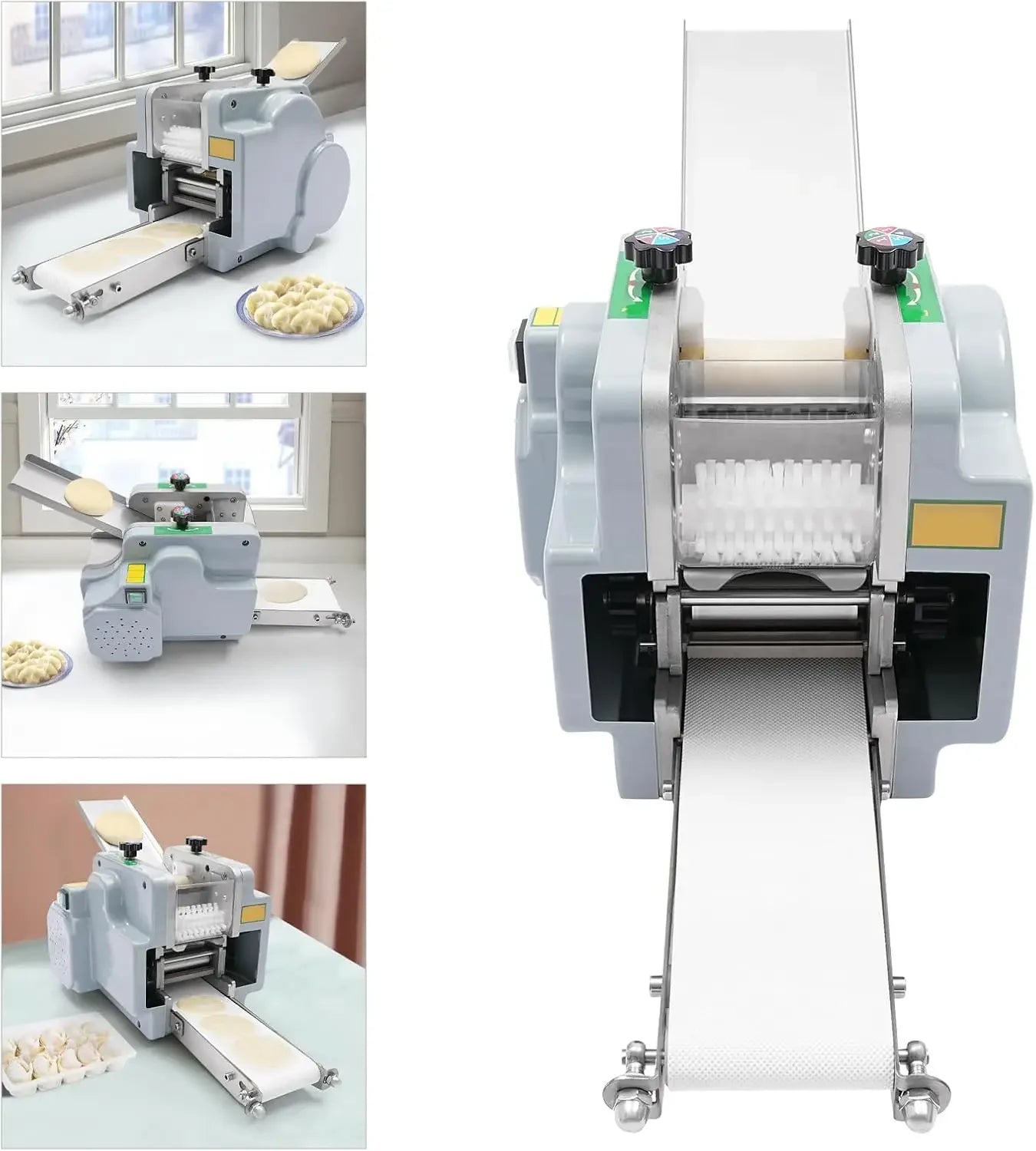 Automatic Dumpling Wrapper Machine, Electric Dumpling Skin Maker and Dough Roller, 9cm/3.54in, 60 sheets per minute 110V 140W