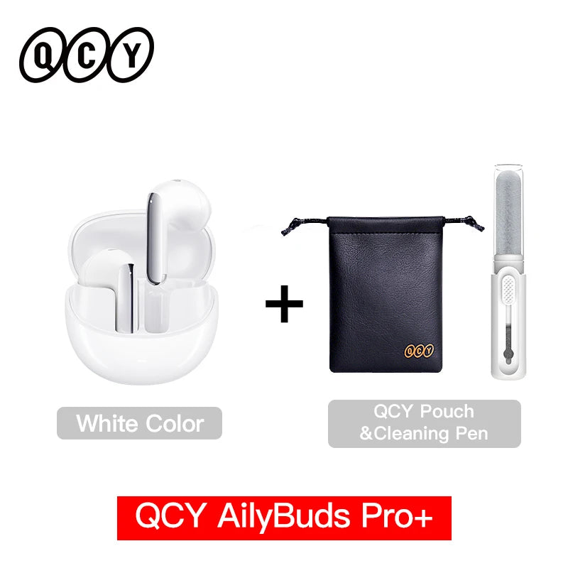 QCY HT10 AilyBuds Pro+ ANC Wireless Earphones Hi-Res Audio with LDAC 6 Mic AI HD Call Headset Bluetooth 5.3 Dual Connect Earbuds