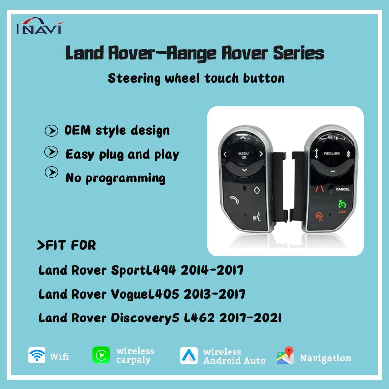 13'' For Range Rover sport 2014-2017 L494 Android 14 Multimedia Player Radio Wireless Carplay Retains the Original Feature Menu