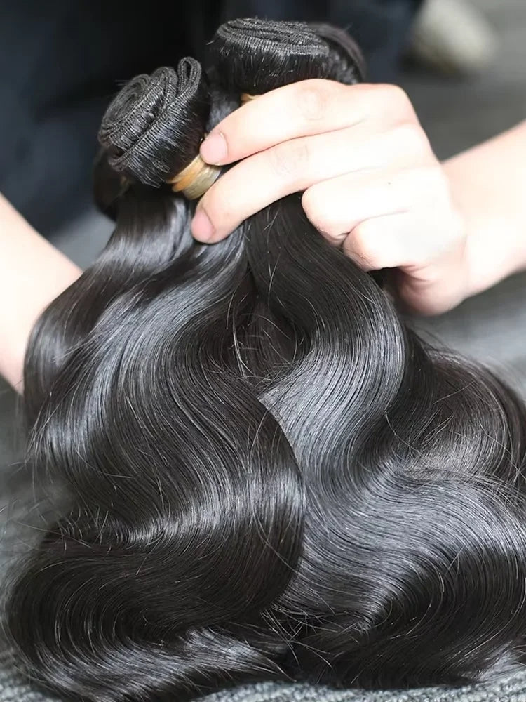 30 32 40 Inch Body Wave 3 4 Bundles Brazilian Remy 100% Unprocessed Raw Virgin Human Hair Wavy Double Bundles Weave Extensions