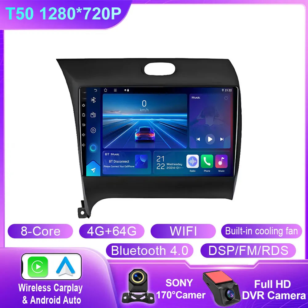 Android 14 For Kia Cerato 3 K3 Forte 2013 2014 2015 2016 2017 2018 Car Auto Radio Multimedia Player Navigation GPS NO 2din DVD