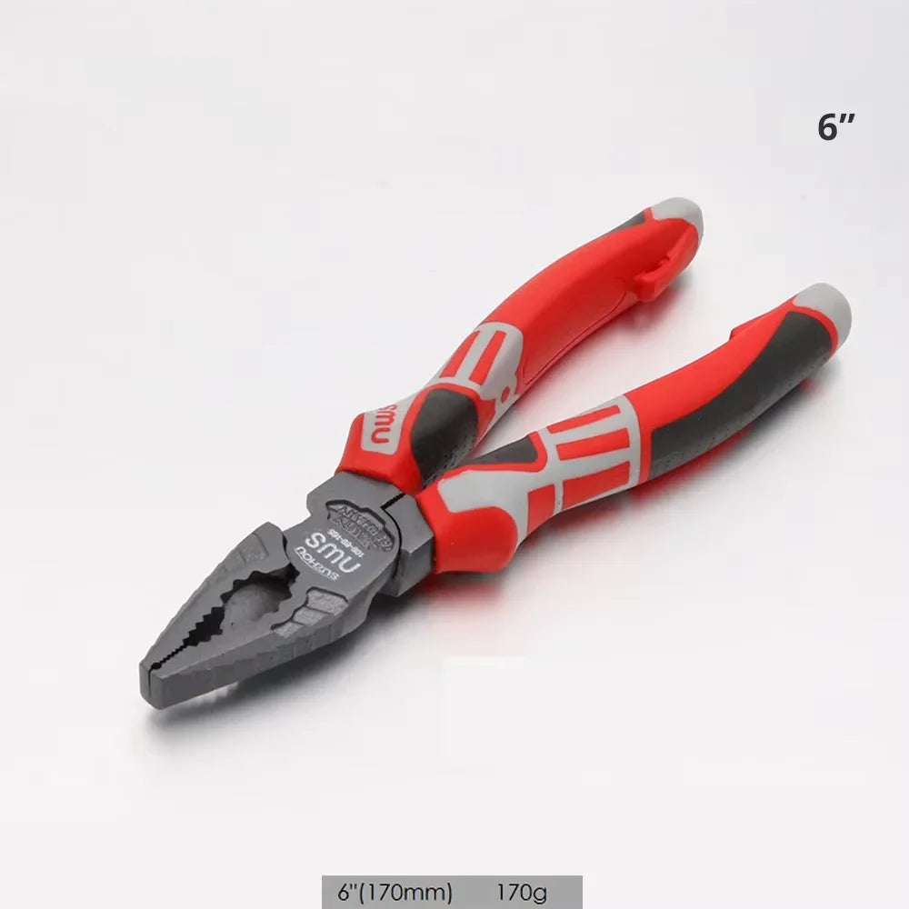 DTCTK Inch Cr-V Steel Wire Pliers Wire Cutter Sharp Nose Pliers Diagonal Nose Pliers Industrial Grade Hand Tools for Electrician
