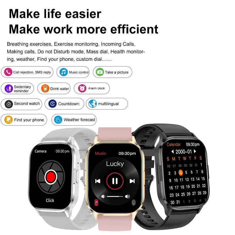 Smart watches Women AMOLED Screen Voice assistant Call Sport Watch Blood Oxygen Heart Rate Music IP68 Smart Watch for Women IOS