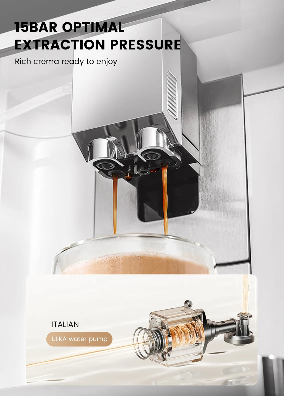 MCILPOOG M3 Automatic Espresso Coffee Machine With Milk Frother