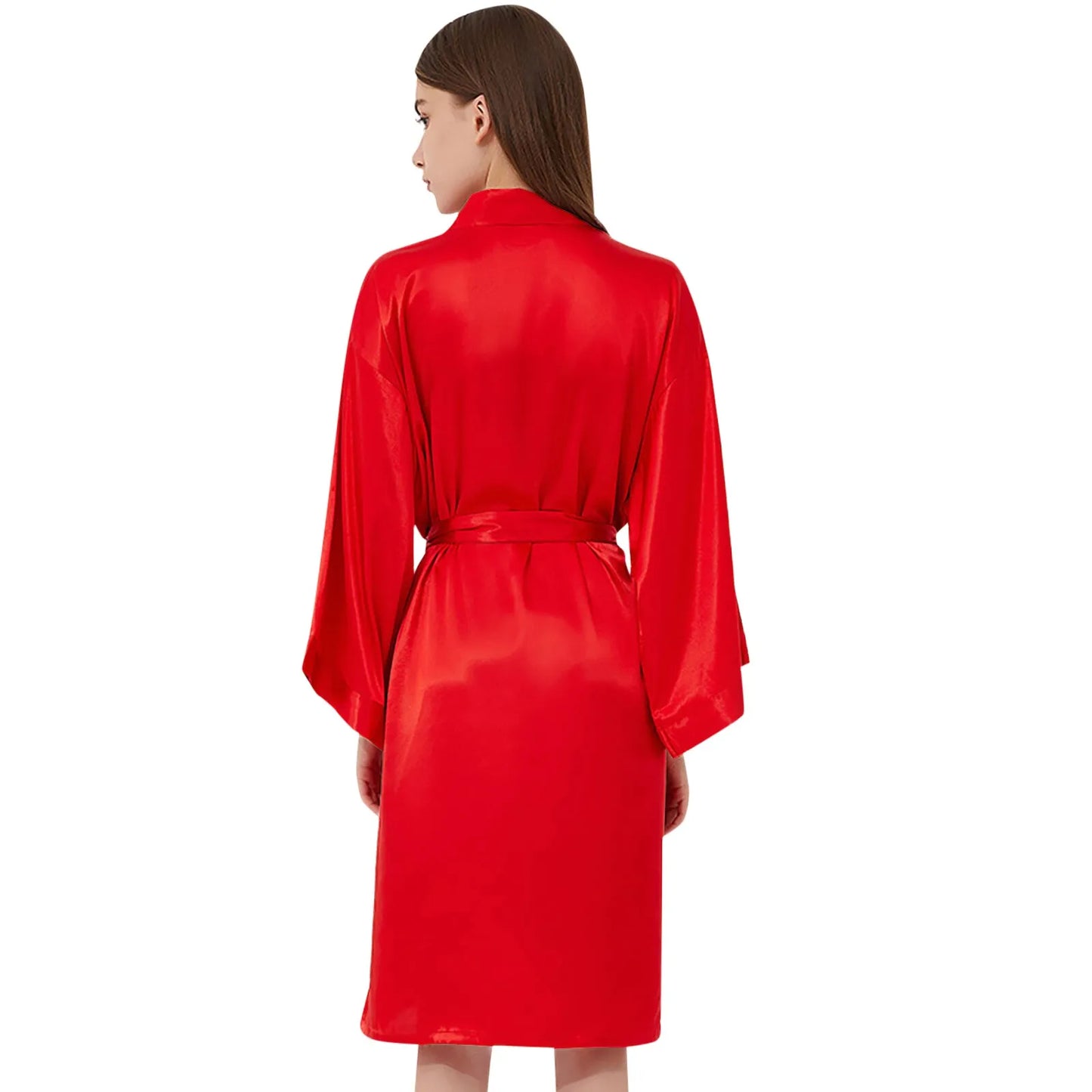 Women's Elegant Bridesmaid Bathrobe Wedding Party Team Bride Robe Letters Kimono Soft Satin Pyjamas Robe For Women пижама